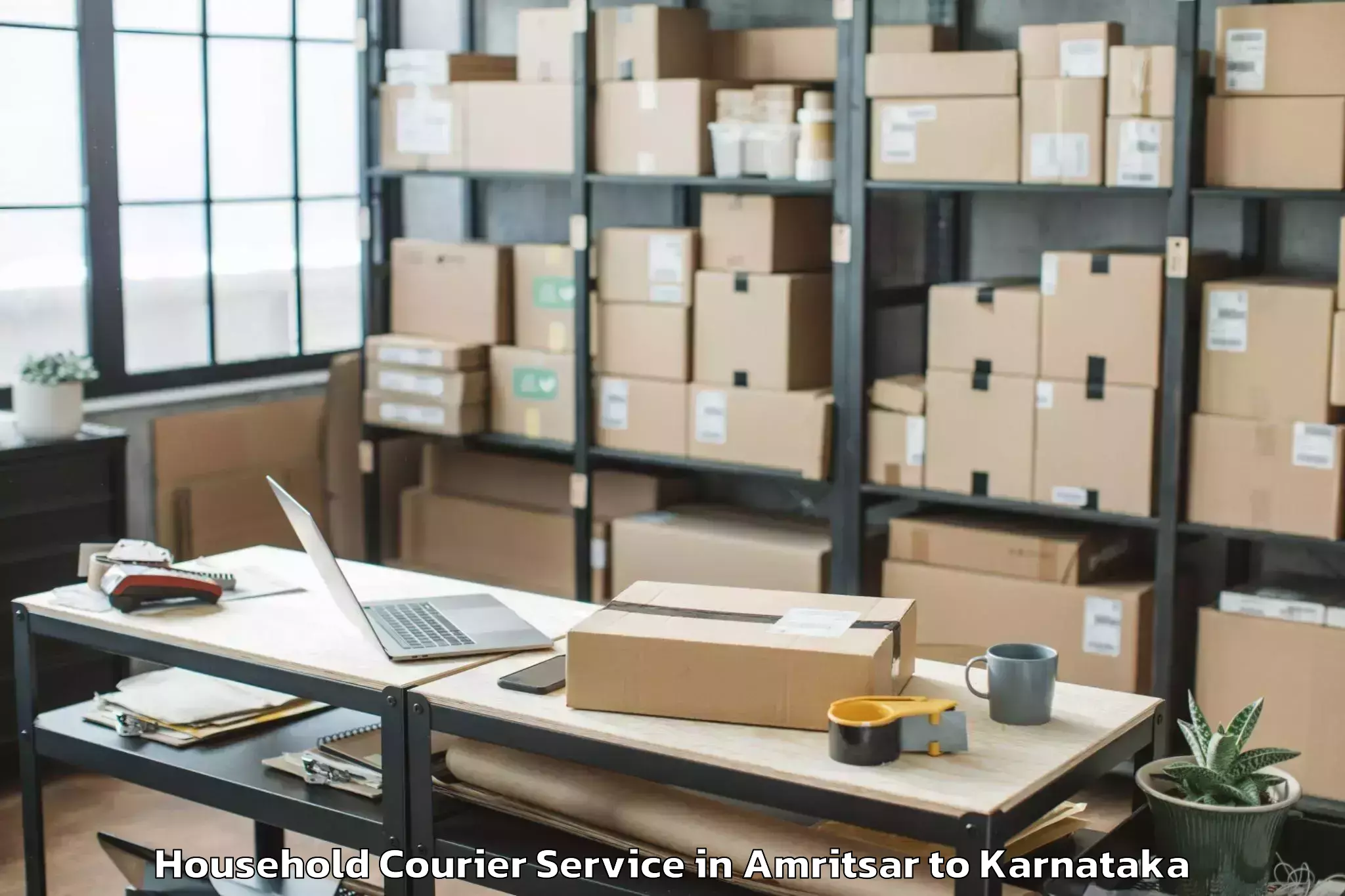 Trusted Amritsar to Harpanahalli Household Courier